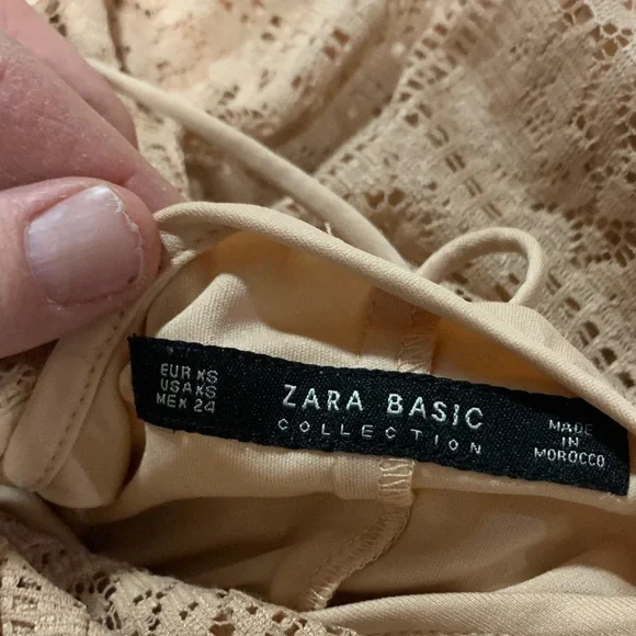 Zara Blush Pink Lace Midi Dress - Picture 4 of 4